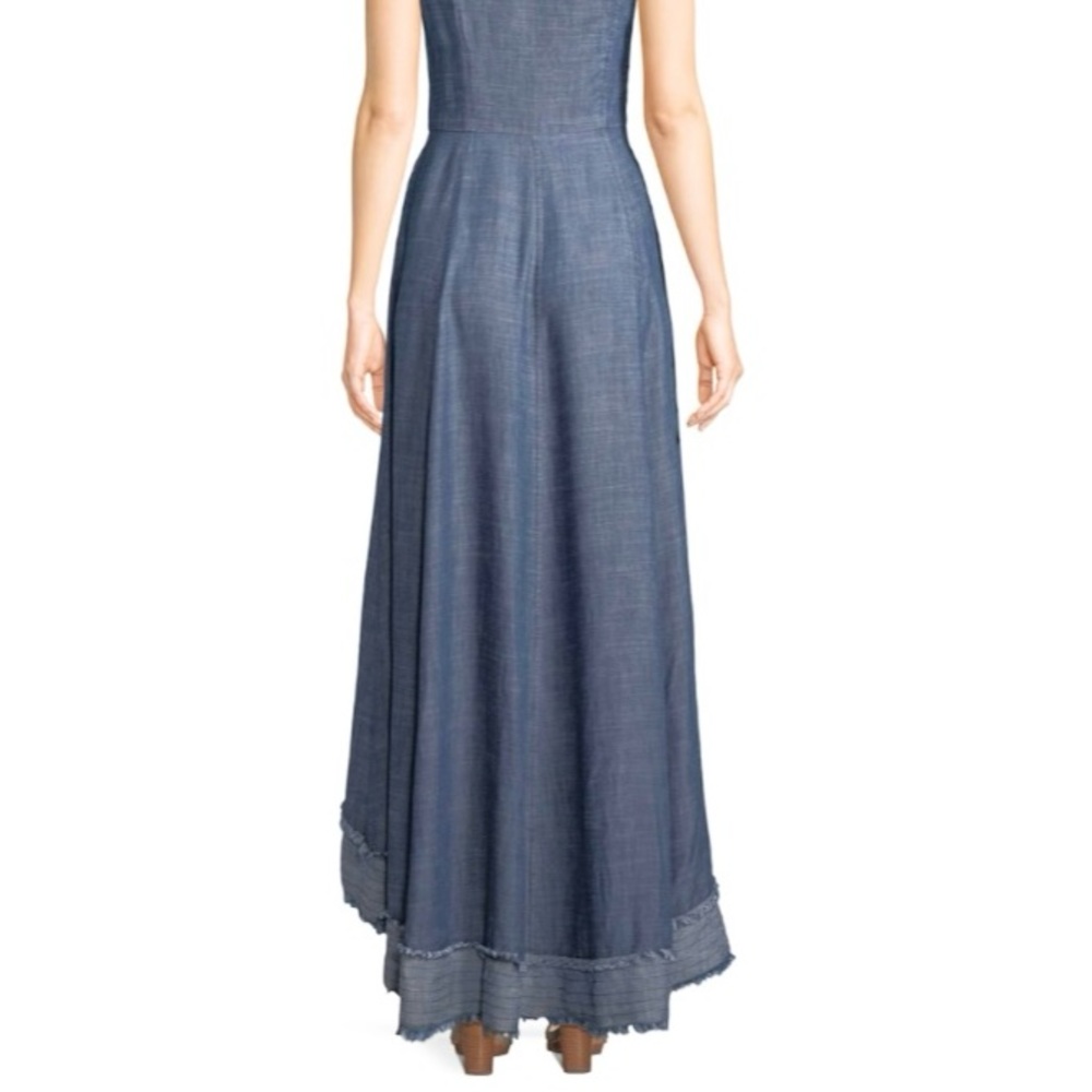 Trina Turk Cocktail High Low Denim Dress Size 6 - Picture 15 of 15